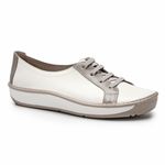 Sapatilha Tênis feminino em couro cor Diamante J.Gean Wave