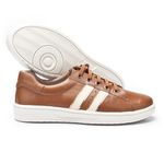 Tênis MADRID Feminino em Couro Legítimo Cor Camel J.Gean 