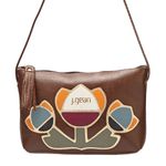 Bolsa Artesanal Em Couro Cor Chocolate J.Gean 