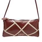 Bolsa de Mão Em Couro cor Vinho J.Gean 