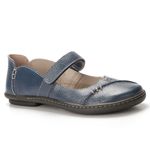 Sapatilha Boneca J.gean Em Couro cor Cobalto Cod. Em0023 