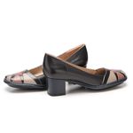 Sapato Feminino Em Couro Salto Alto Dark Blue J.gean 