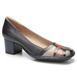 Sapato Feminino Em Couro Salto Alto Dark Blue J.gean 