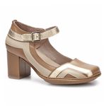 Sapato Feminino Em Couro Salto Alto Castanho J.gean 