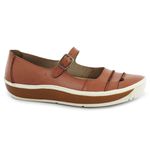 Sapatilha feminina em Couro cor Telha-Mel J.gean Wave cod. FI0005 
