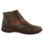 Bota Feminina Rasteira Em Couro Comfort Cor Brown J.gean 