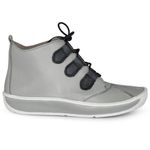 Bota feminina J.Gean Wave em couro cor Cinza cod. FP0002 