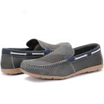 Calçado Masculino Mocassim Em Couro Cor Cinza Kéffor Linha Caribe