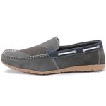 Calçado Masculino Mocassim Em Couro Cor Cinza Kéffor Linha Caribe