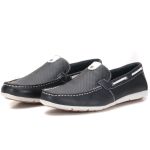 Mocassim Masculino Em Couro Azul Marinho Caribe Kéffor