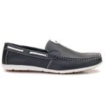 Mocassim Masculino Em Couro Azul Marinho Caribe Kéffor