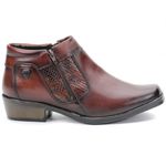 Bota Masculina Social Country Em Couro Mogno Kéffor Arizona Country