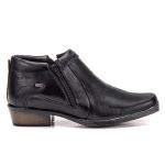 Bota Social De Couro Bico Quadrado Preto Arizona Country