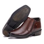 Bota Social Masculina Couro Legítimo Marrom Arizona Country