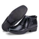 Bota Masculina Social Country de Couro Zíper Arizona Country Preto