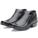 Bota Masculina Country Em Couro Preto Kéffor Arizona Country