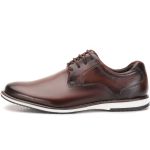 Sapato Oxford Casual Em Couro Marrom Brogue Confortável Play