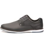 Sapato Oxford Casual Em Couro Cinza Brogue Confortável Play