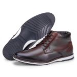 Sapato Oxford Derby De Couro Cano Curto Marrom Macio Play