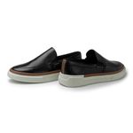 Slip On Iate Masculino Titanium em Couro - Preto