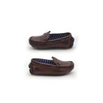 Mocassim Bali Babie de Couro - Brown/Marinho