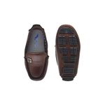 Mocassim Bali Babie de Couro - Brown/Marinho