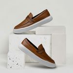 Slip On Loafer Cell em Couro - Whisky