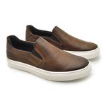 Slip On Yate Masculino Connect em Couro - Chocolate + Brinde Porta Cartão