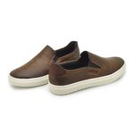 Slip On Yate Masculino Connect em Couro - Chocolate + Brinde Porta Cartão