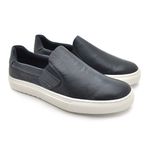 Slip On Yate Masculino Connect em Couro - Marinho + Brinde Porta Cartão