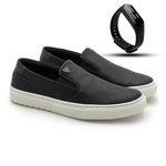 Slip On Masculino LRC Connect Preto + Grátis Relógio Digital Preto