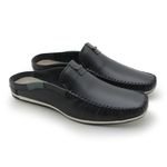 Mule Masculino Dumont em Couro - Preto