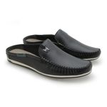 Mule Masculino Dumont em Couro - Preto