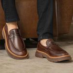 Sapato Loafer Laroche Everest em Couro - Café
