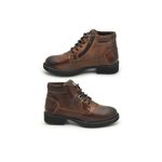 Bota Infantil Montana em Couro - Whisky/Chocolate