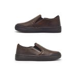 Slip On Yate Infantil Stratus em Couro Marrom 