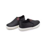 Slip On Yate Infantil Stratus em Couro - Preto