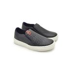 Slip On Yate Infantil Stratus em Couro - Marinho