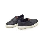 Slip On Yate Infantil Stratus em Couro - Marinho