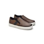 Slip On Yate Infantil Stratus em Couro - Whisky/Café