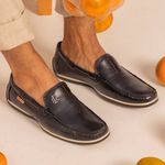 Mocassim em Couro Paraty Masculino - Marinho