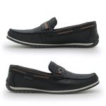 Mocassim Paraty Masculino de Couro - Preto