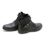 Bota Saara Masculina em Couro - Preto