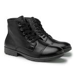 Bota Saara Retro Masculina em Couro - Preto