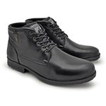 Bota Saara Masculina em Couro Legítimo - Preto