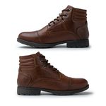 Bota Masculina Saara em Couro - Brown