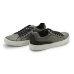 Sapatenis Casual Masculino Stratus em Couro - Silver + Brinde Porta Cartão