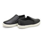 Slip On Yate Masculino Stratus Preto em Couro + Brinde Porta Cartão