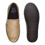 Slip On Yate Masculino Stratus Areia em Couro + Brinde Porta Cartão