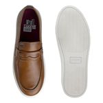 Slip On Loafer Stratus em Couro - Whisky + Brinde Porta Cartão